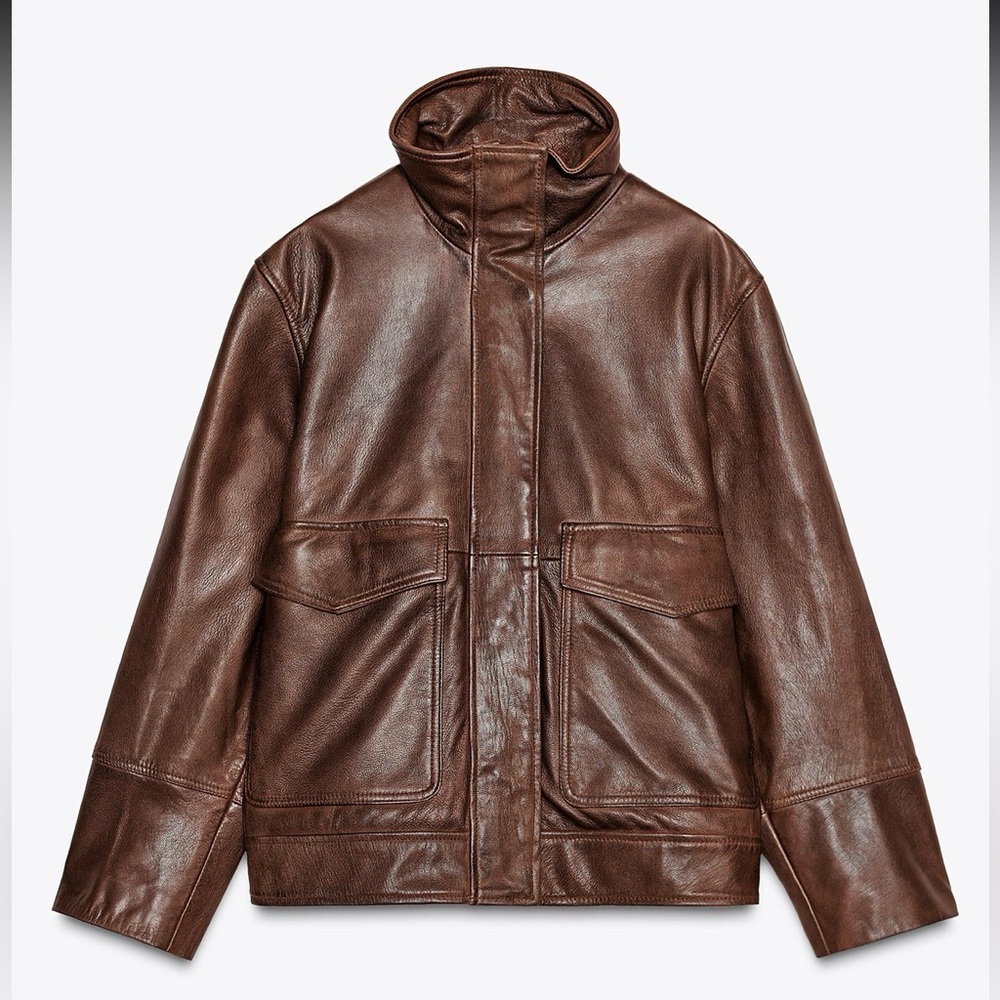 ZW COLLECTION LIMITED EDITION LEATHER BOMBER | FUNNEL NECK